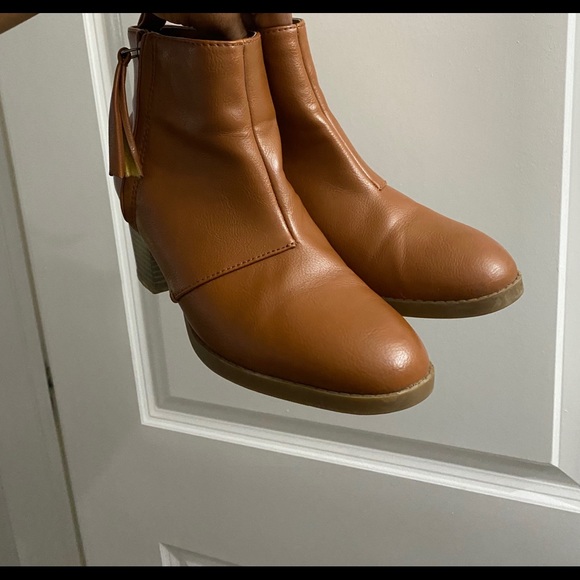 Faux Leather Ankle Boots - Brown - Picture 4 of 7